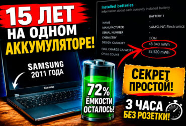 Продление срока батареи