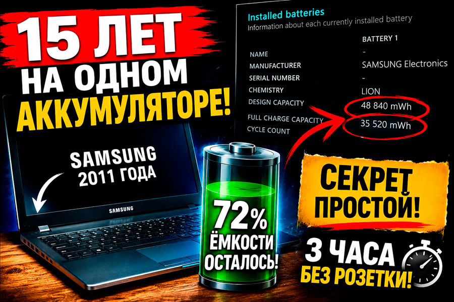 Продление срока батареи